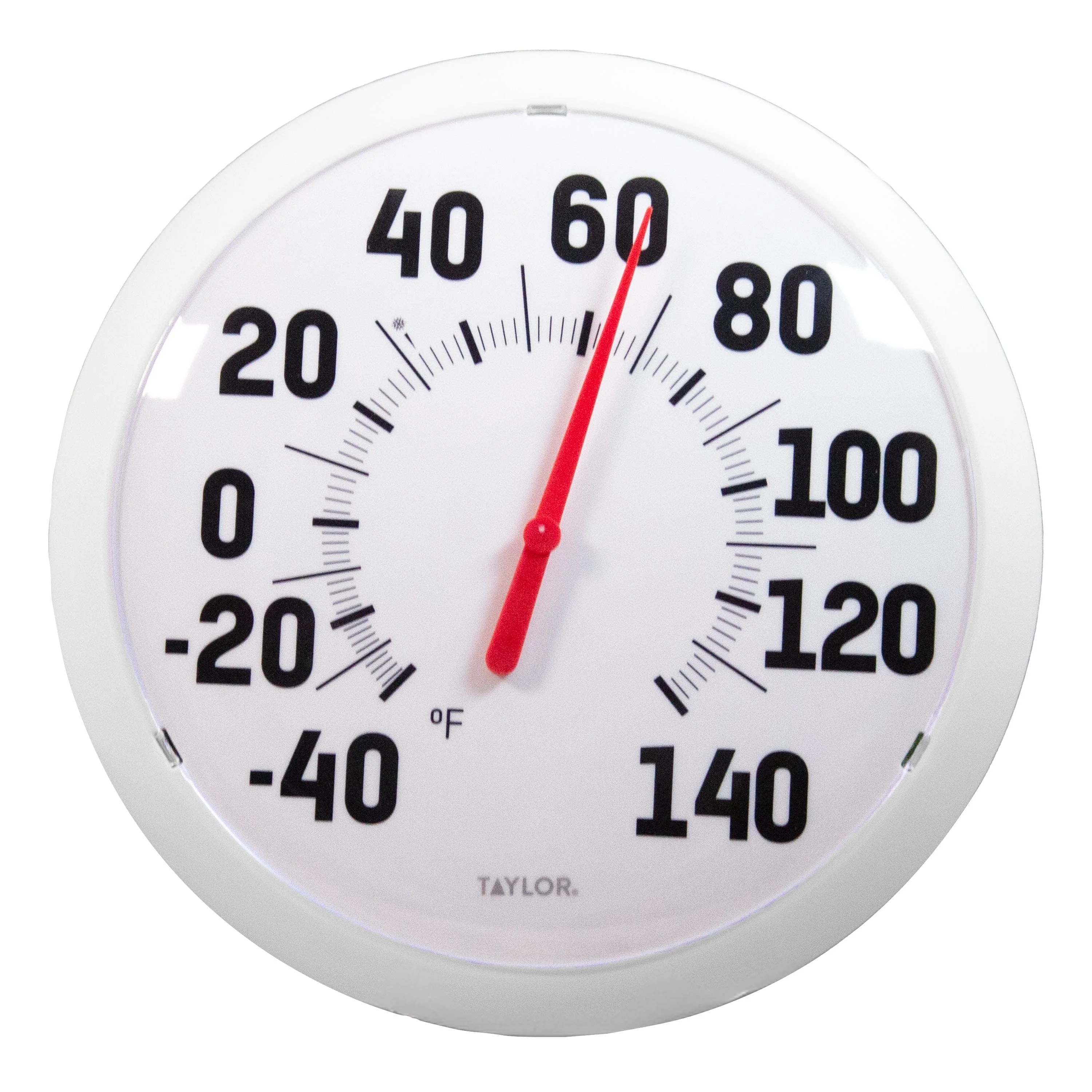 13.25" Big & Bold Dial Outdoor Thermometer, White