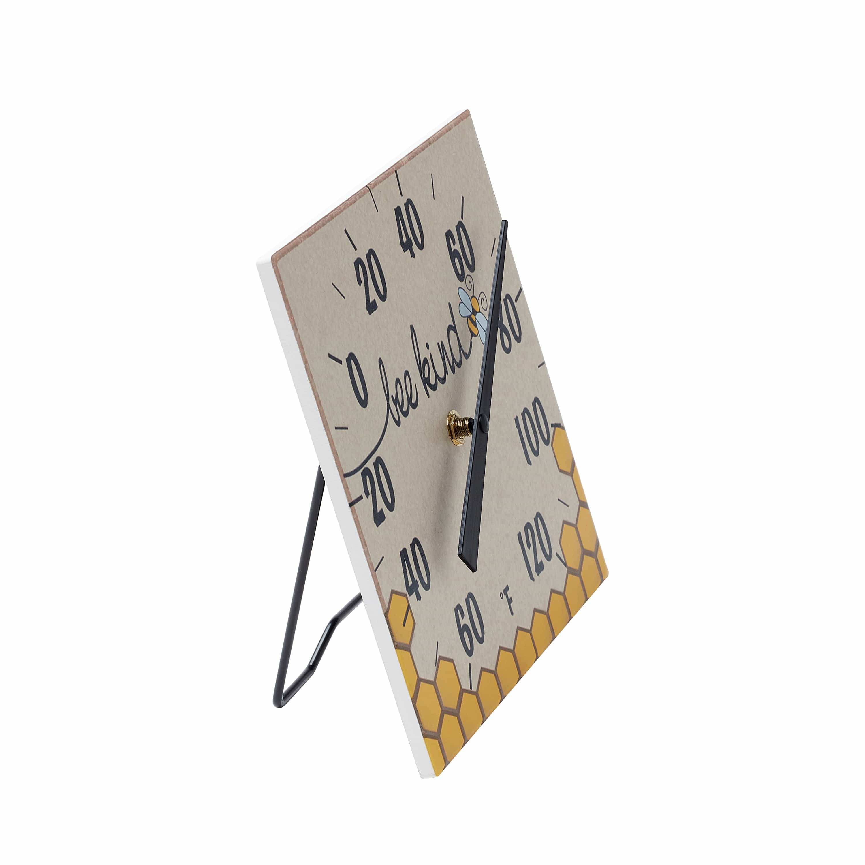 8"x8" Bee Kind Ceramic Tabletop Thermometer w/Stand - Image 3