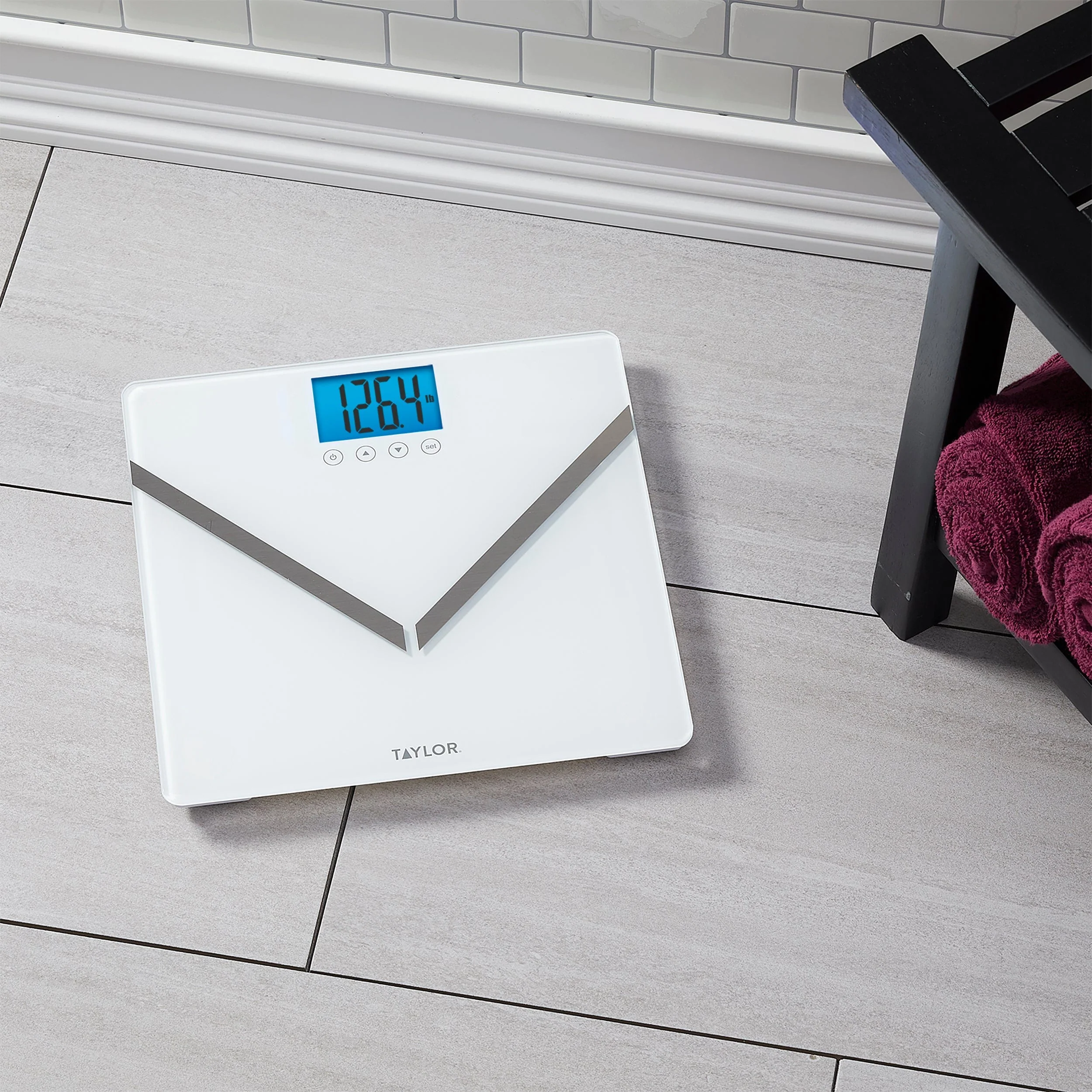 Body Composition Glass Scale with 8 User Recognition, White - Image 4