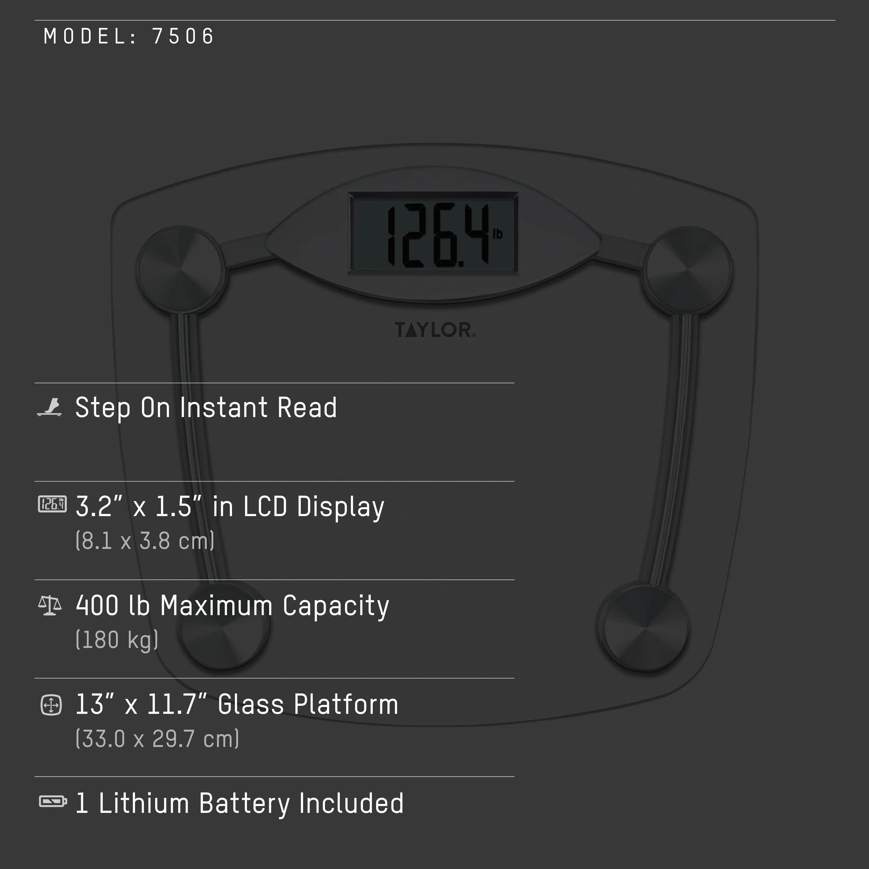 Digital Glass Chrome Bathroom Scale - Image 6