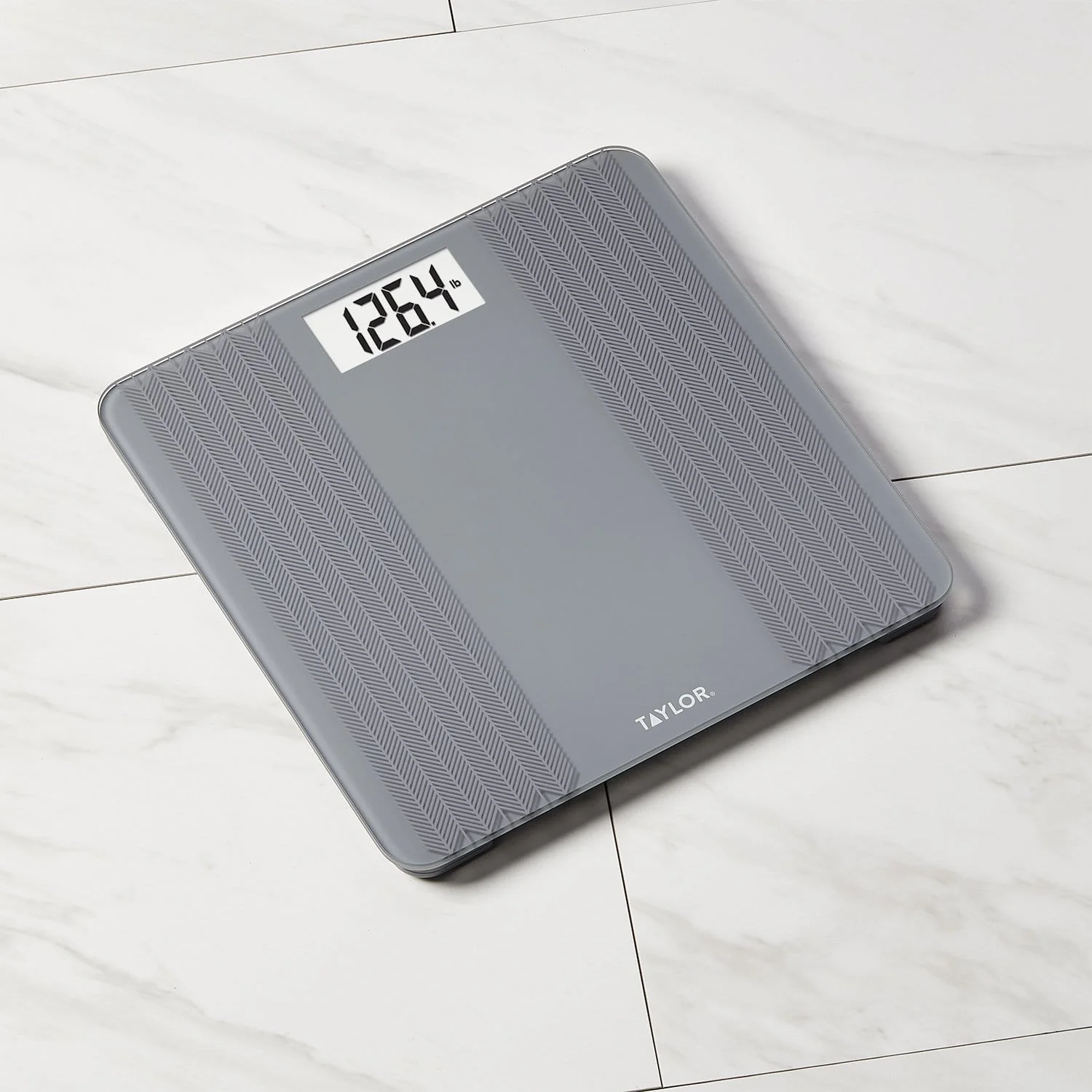 Digital Glass Scale with Textured Herringbone Design - Image 2