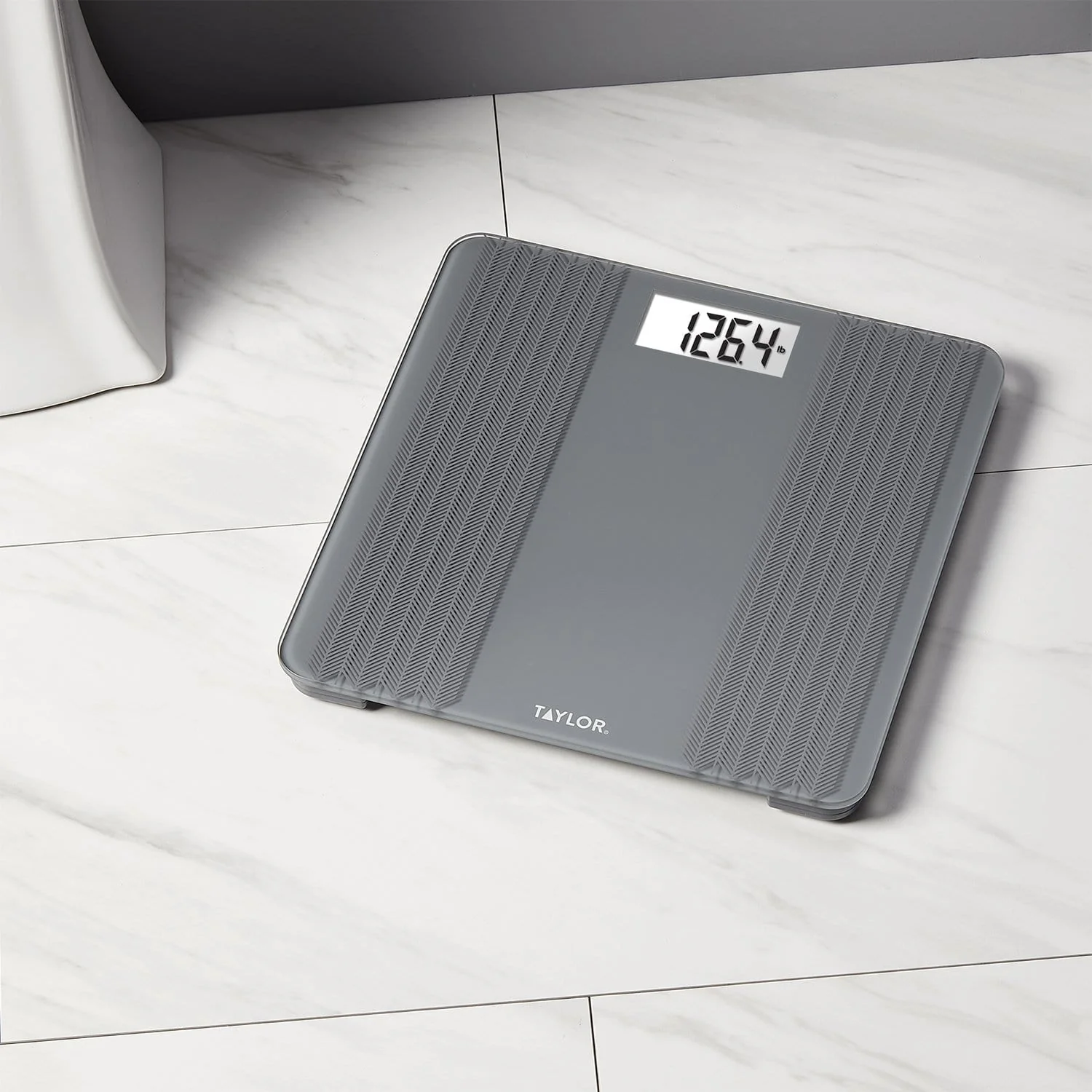 Digital Glass Scale with Textured Herringbone Design - Image 3