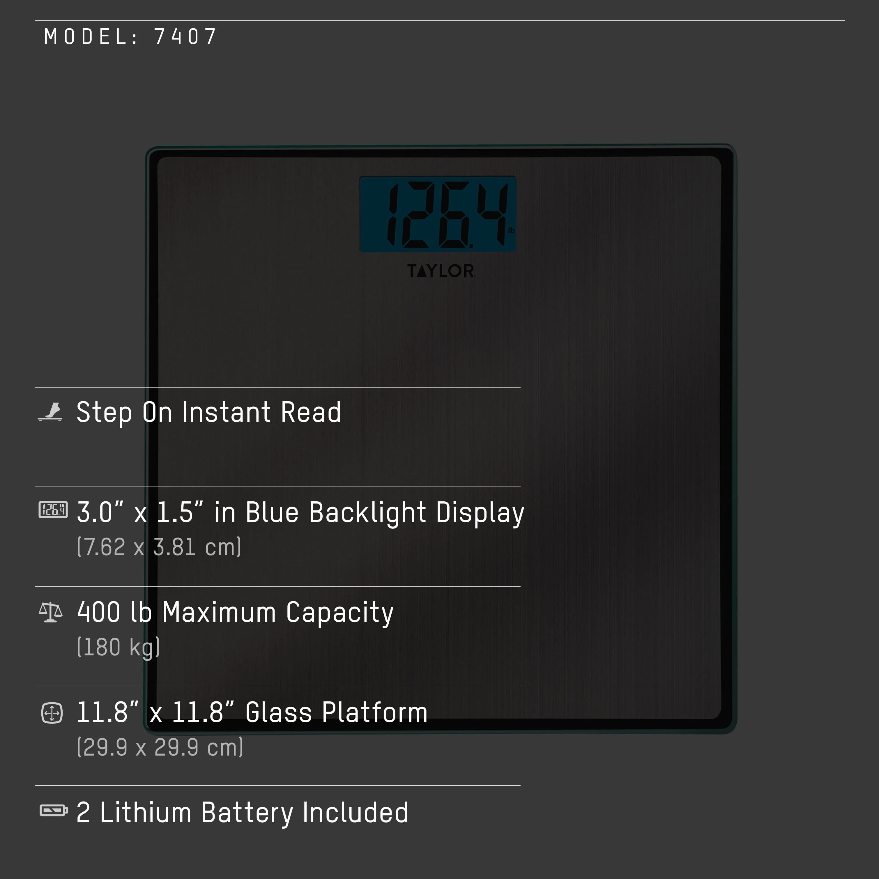 Digital Stainless Steel Bathroom Scale - Image 3