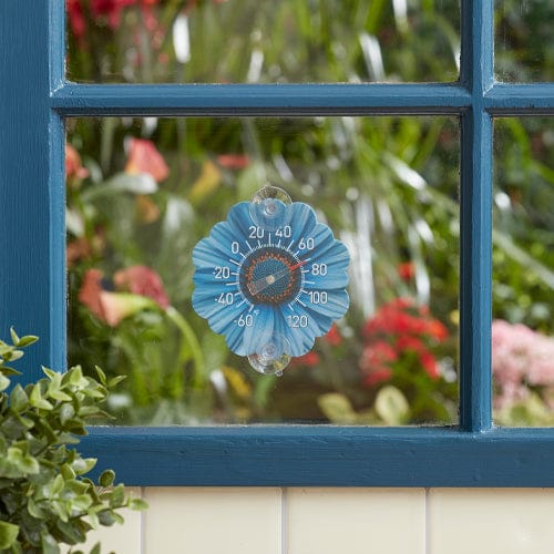 Silicone Suction Cup Thermometer, Blue Daisy - Image 3